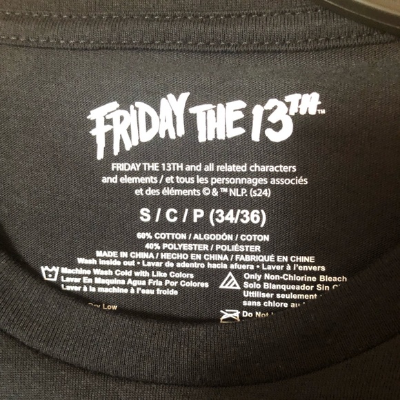 FRIDAY THE 13TH NWT MEN’S SIZE SMALL( 34/36) GRAPHIC PRINT BLACK - Picture 2 of 5